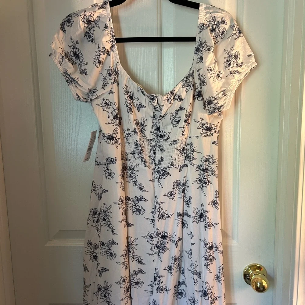 NWT Pacsun Blue Floral Mini Dress // LA hearts // Size Large - Picture 8 of 10